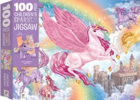 100 Piece Children’s Sparkly Jigsaw Unicorn Kingdom