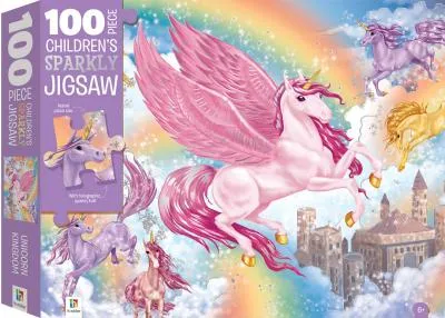 100 Piece Children’s Sparkly Jigsaw Unicorn Kingdom
