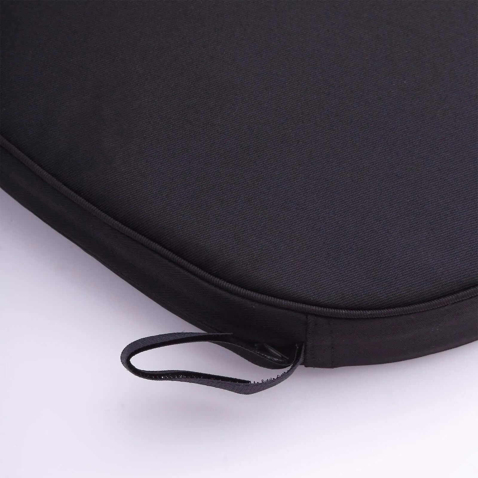 1.5" Thick Black Chiavari Chair Pad, Memory Foam Seat Cushion With Ties and Removable Cover