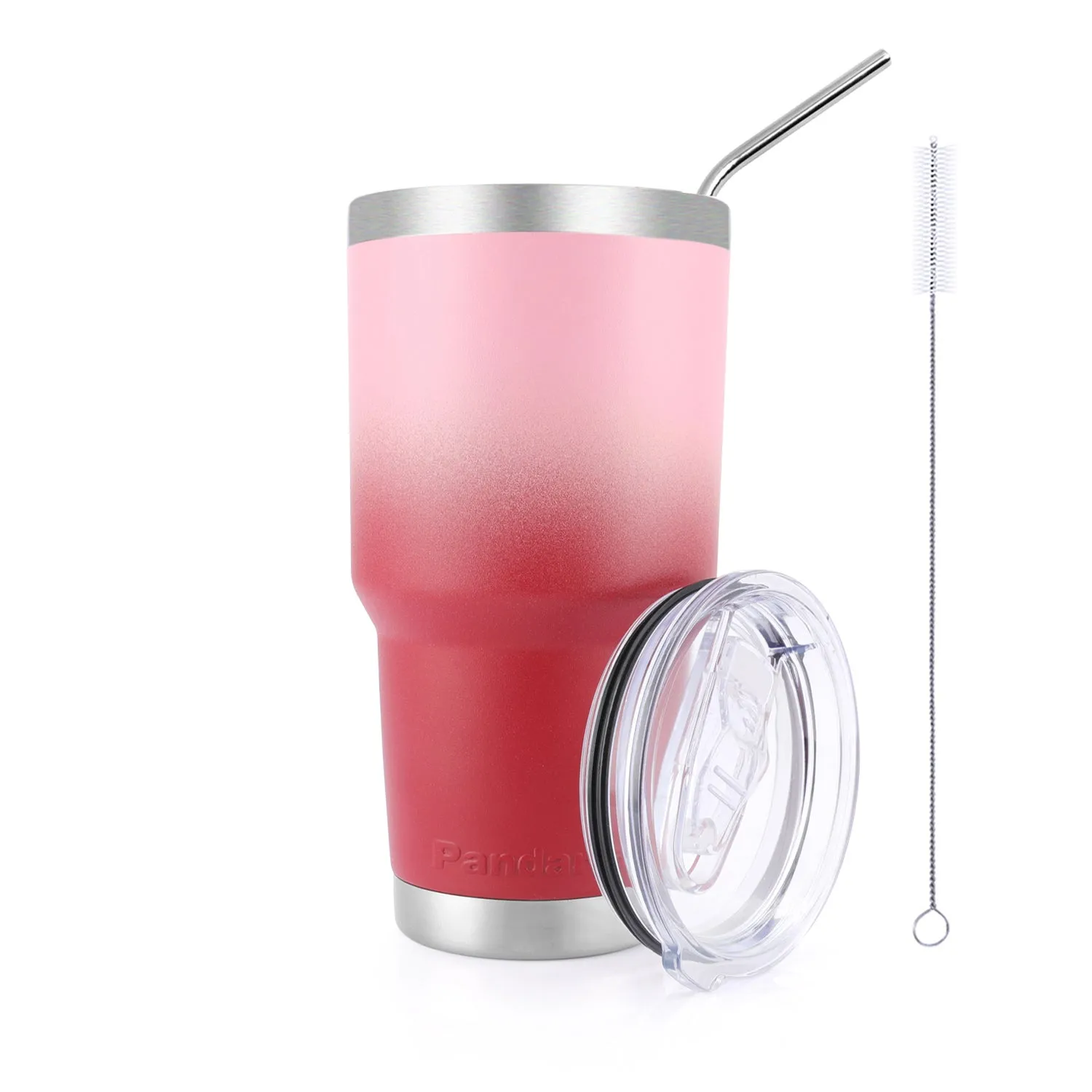 30oz Vacuum Insulated Tumbler Thermal Coffee Cup Large Travel Mug with Lid, Berry