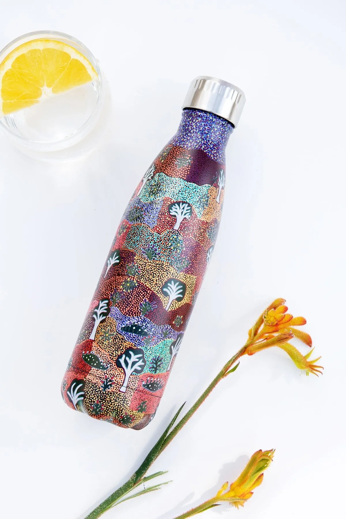 Aboriginal Bush Medicine Stainless Steel Water Bottle