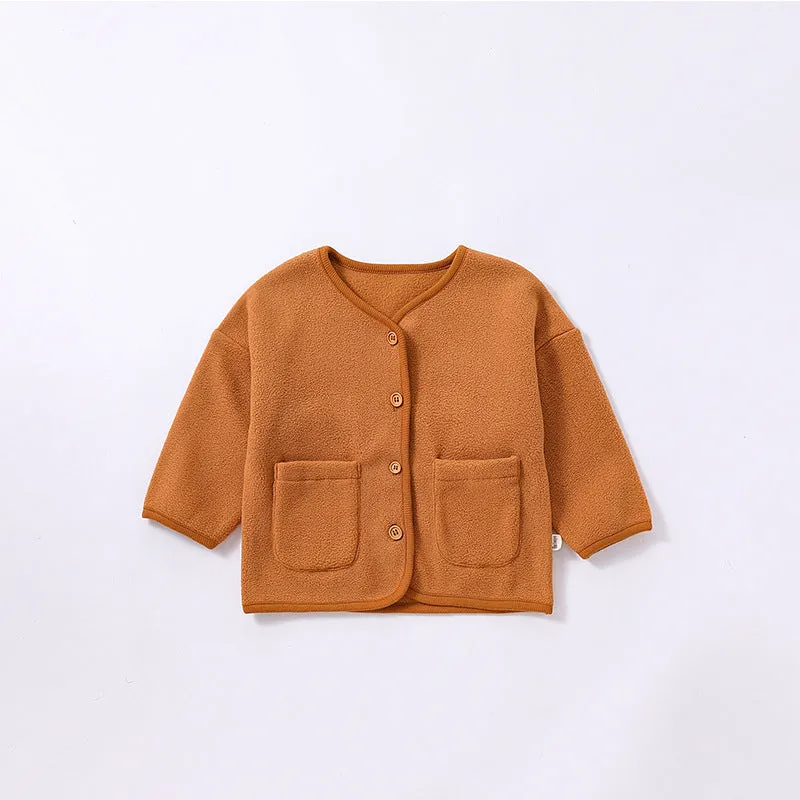 Baby Fall Jacket Sherpa Fleece Top Coat