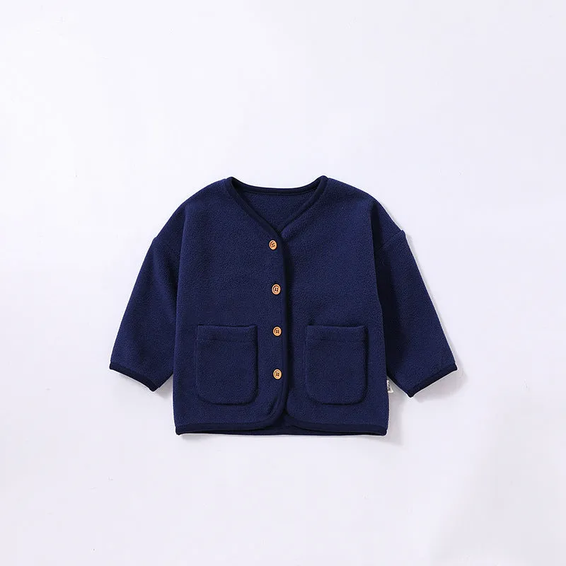 Baby Fall Jacket Sherpa Fleece Top Coat