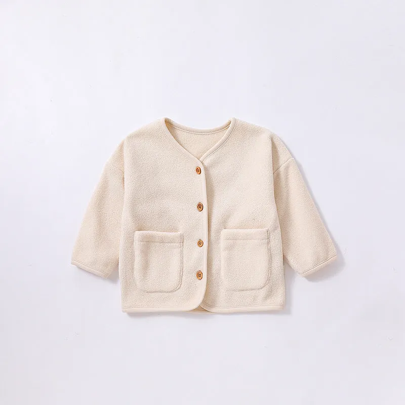 Baby Fall Jacket Sherpa Fleece Top Coat