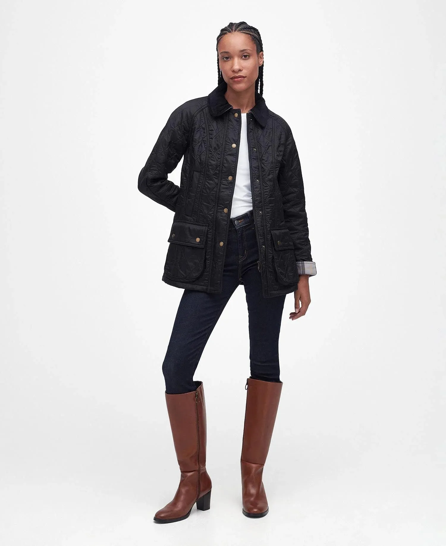 Barbour Dömujakki Beadnell Polarquilt Black