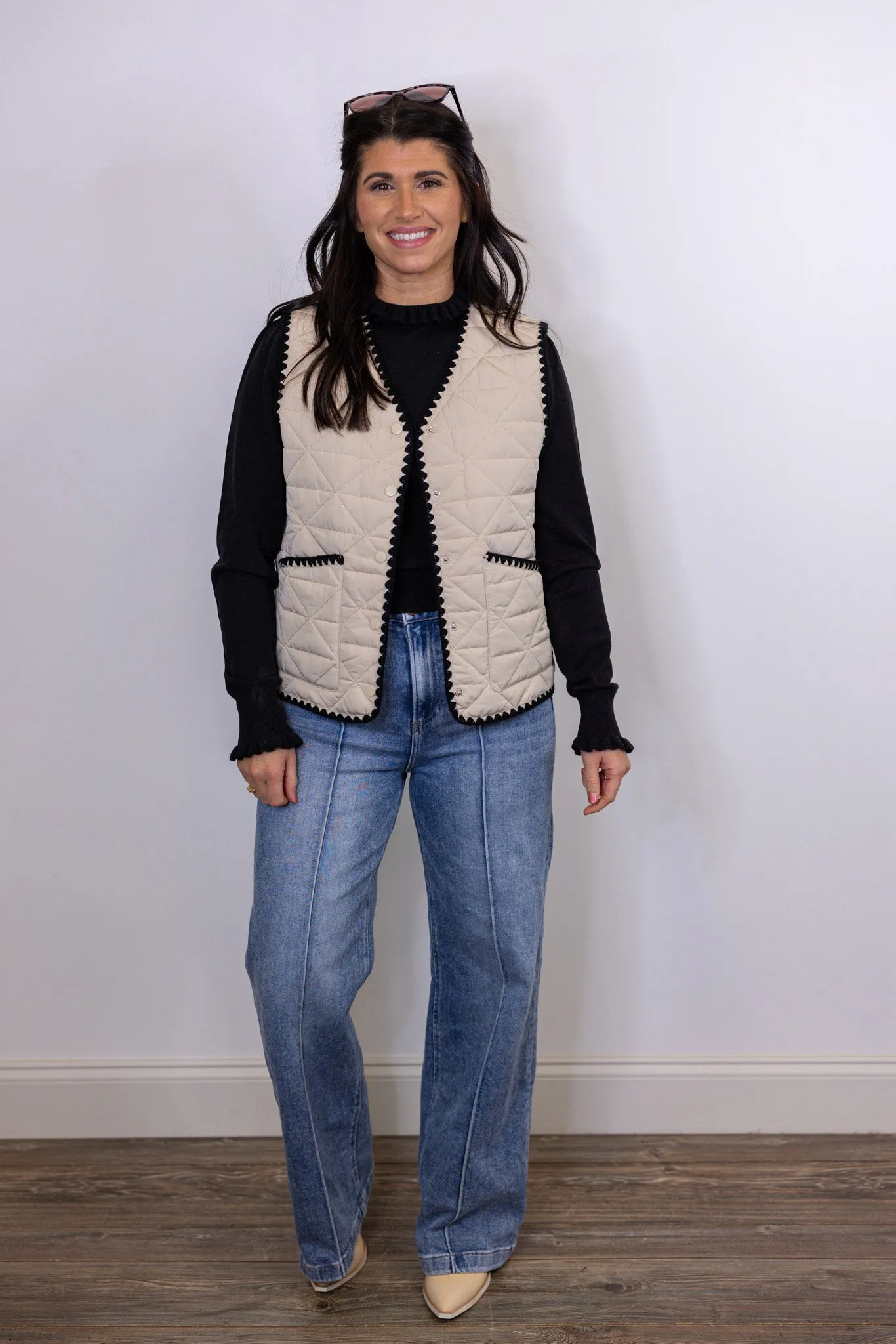 Bonfire Favorite Sand Quilted Vest