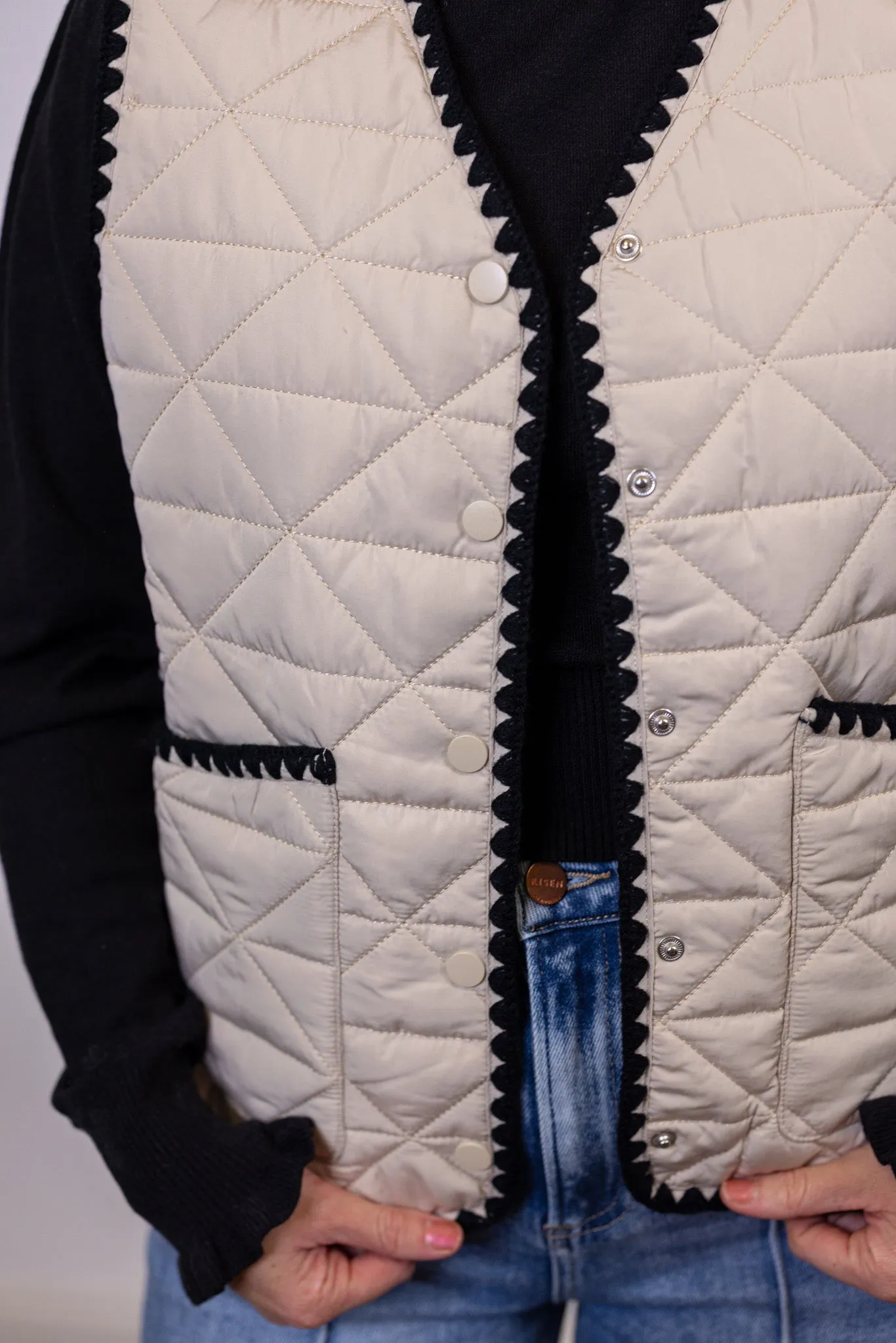 Bonfire Favorite Sand Quilted Vest