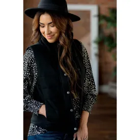 Button Down Puffer Vest