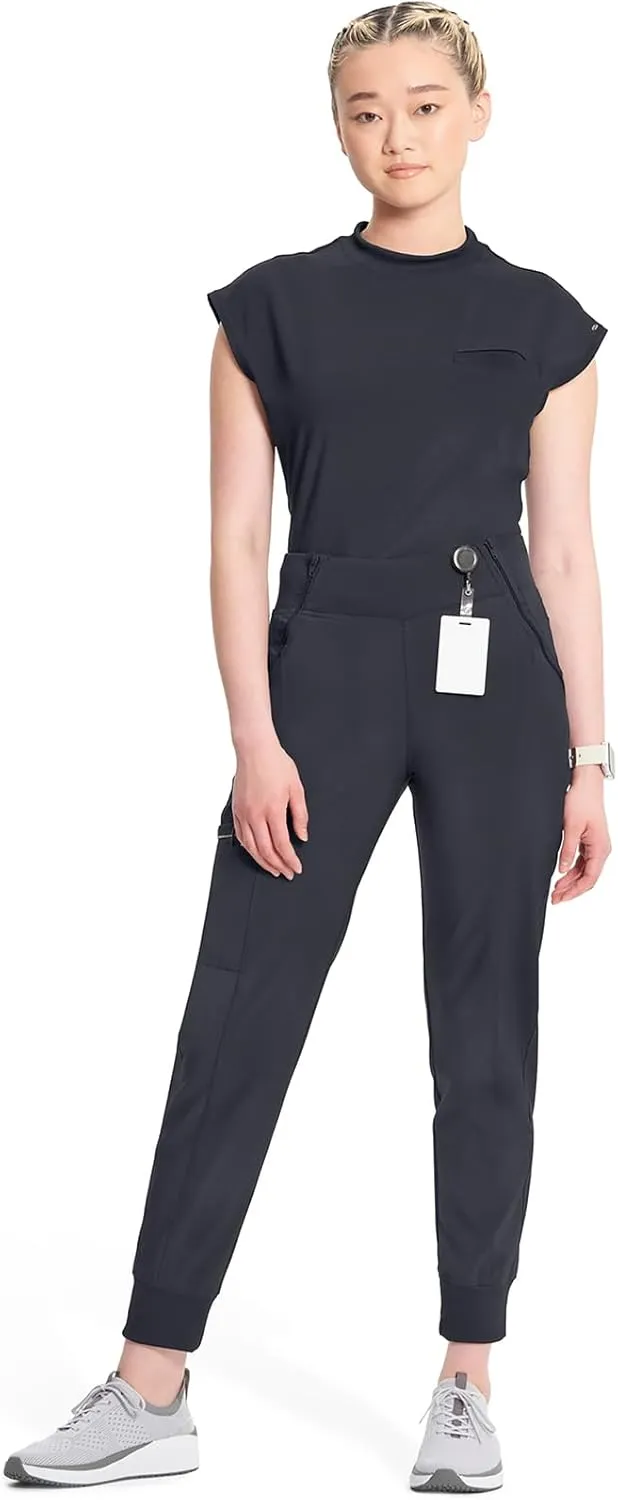 Cherokee Infinity Womens Scrub Jogger Pants Mid Rise with 5 Pockets, 360 Stretch Fabric - CK110A