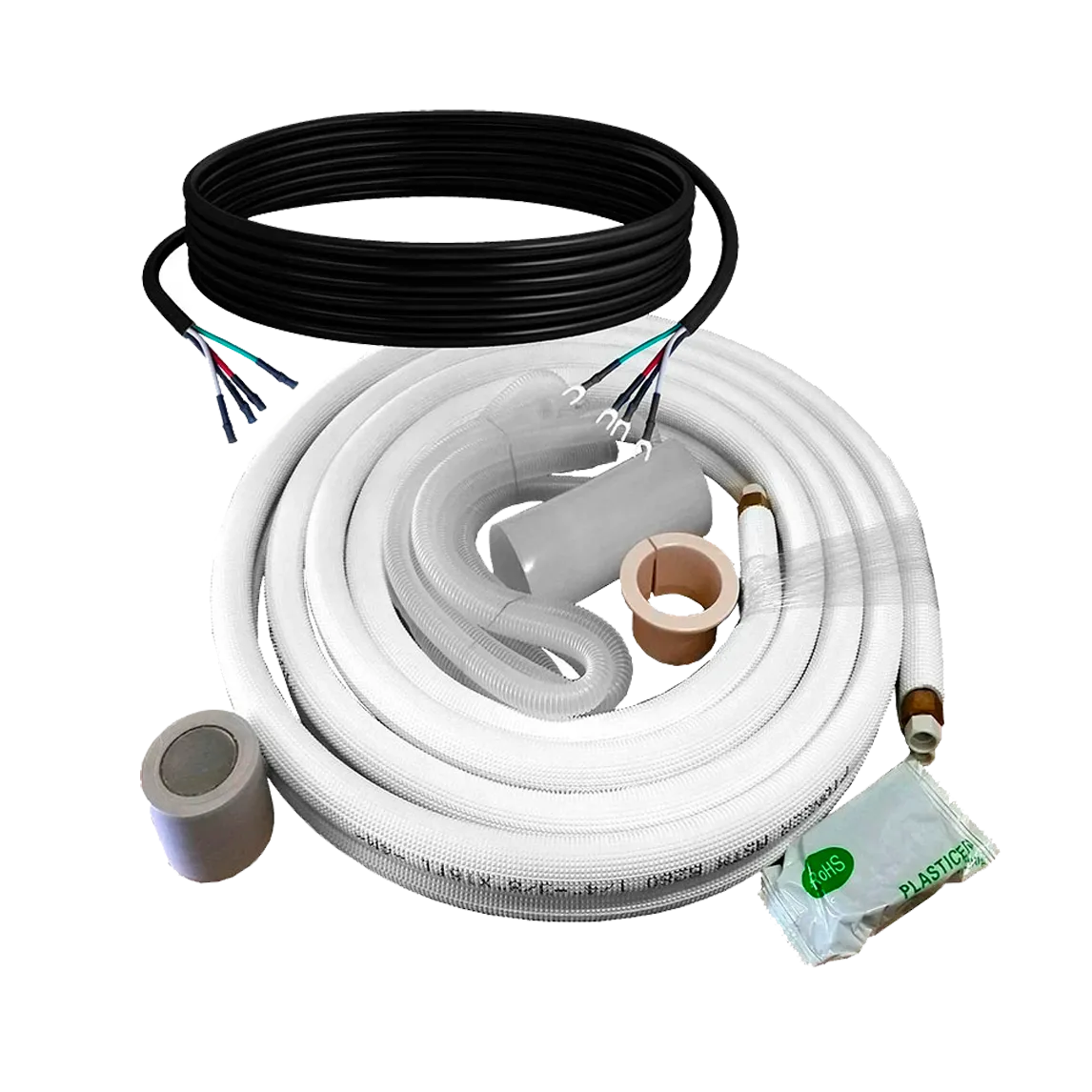 COPPER Ductless Mini Split Line Connection Accessory Kit, 3/8''-5/8''-33 ft