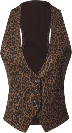 Design by Olivia Women's Dressy Casual Versatile Racerback Vest Tuxedo Suit Waistcoat