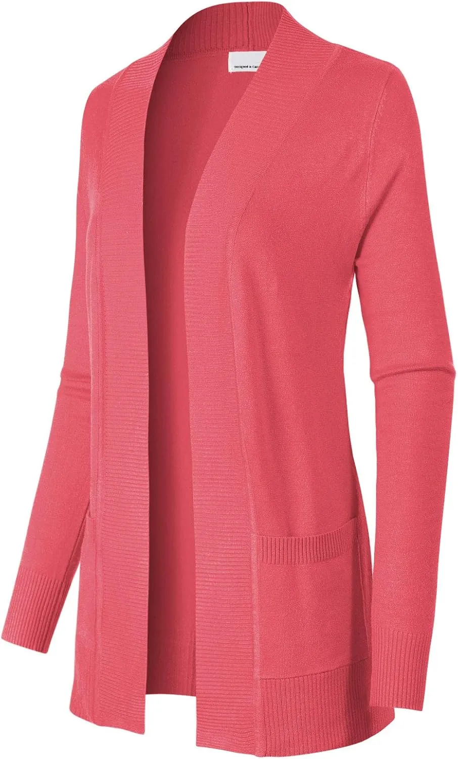 Design by Olivia Women's Open Front Long Sleeve Classic Knit Cardigan