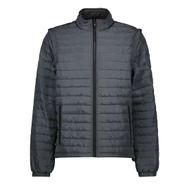 Everest Grey Men's Puffer Jacket Removable Arms