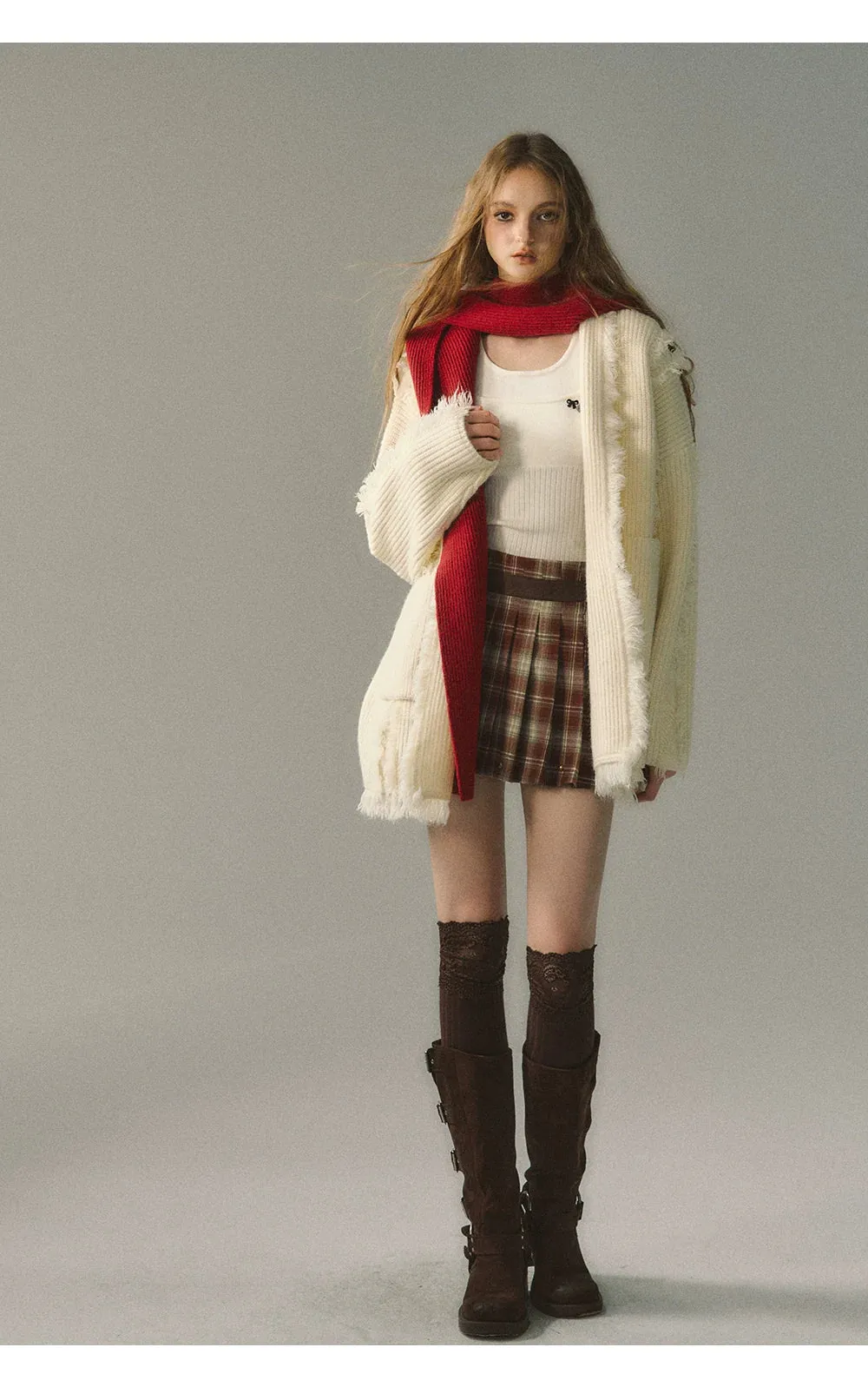(Final Sale) Detachable Hood Knit Cardigan