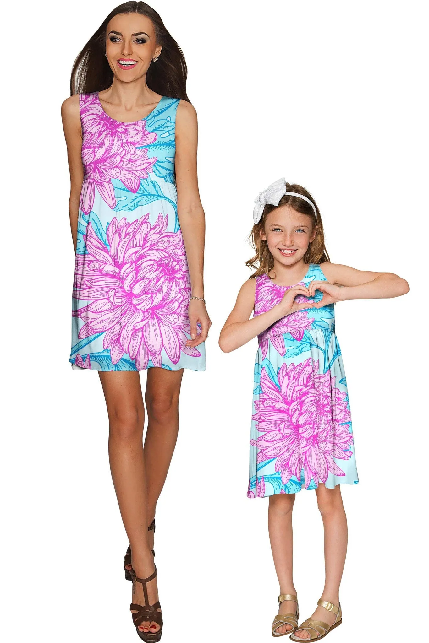 Floral Bliss Sanibel Cute Empire Waist Summer Dress - Girls