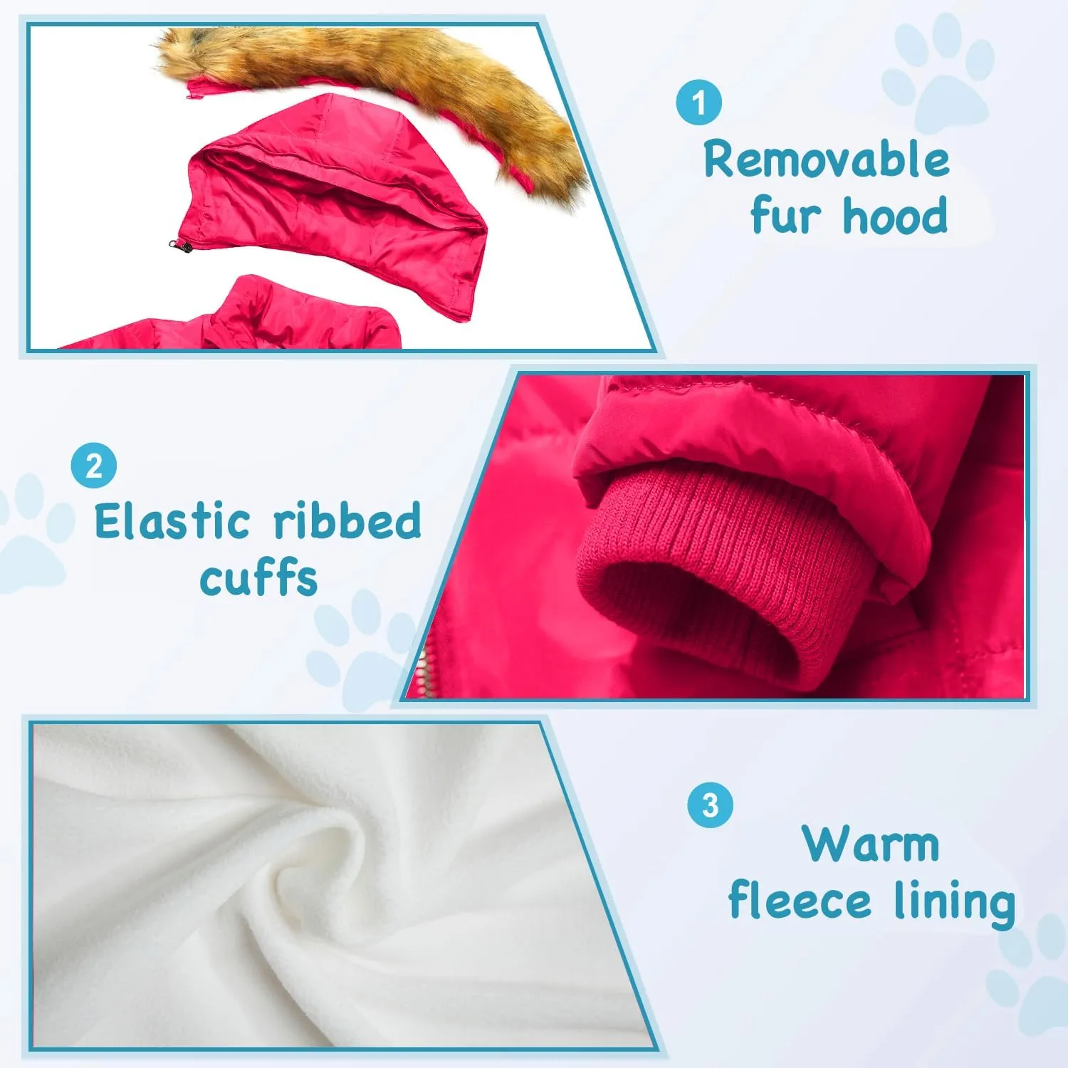 Garemcy Girls Winter Coat Long Warm Waterproof Fleece Lined Puffer Jacket With Detachable Hood & Fur Trim