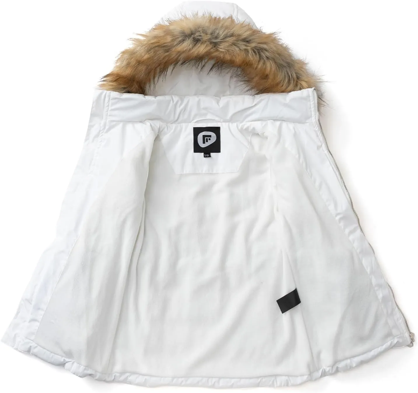 Garemcy Girls Winter Coat Long Warm Waterproof Fleece Lined Puffer Jacket With Detachable Hood & Fur Trim