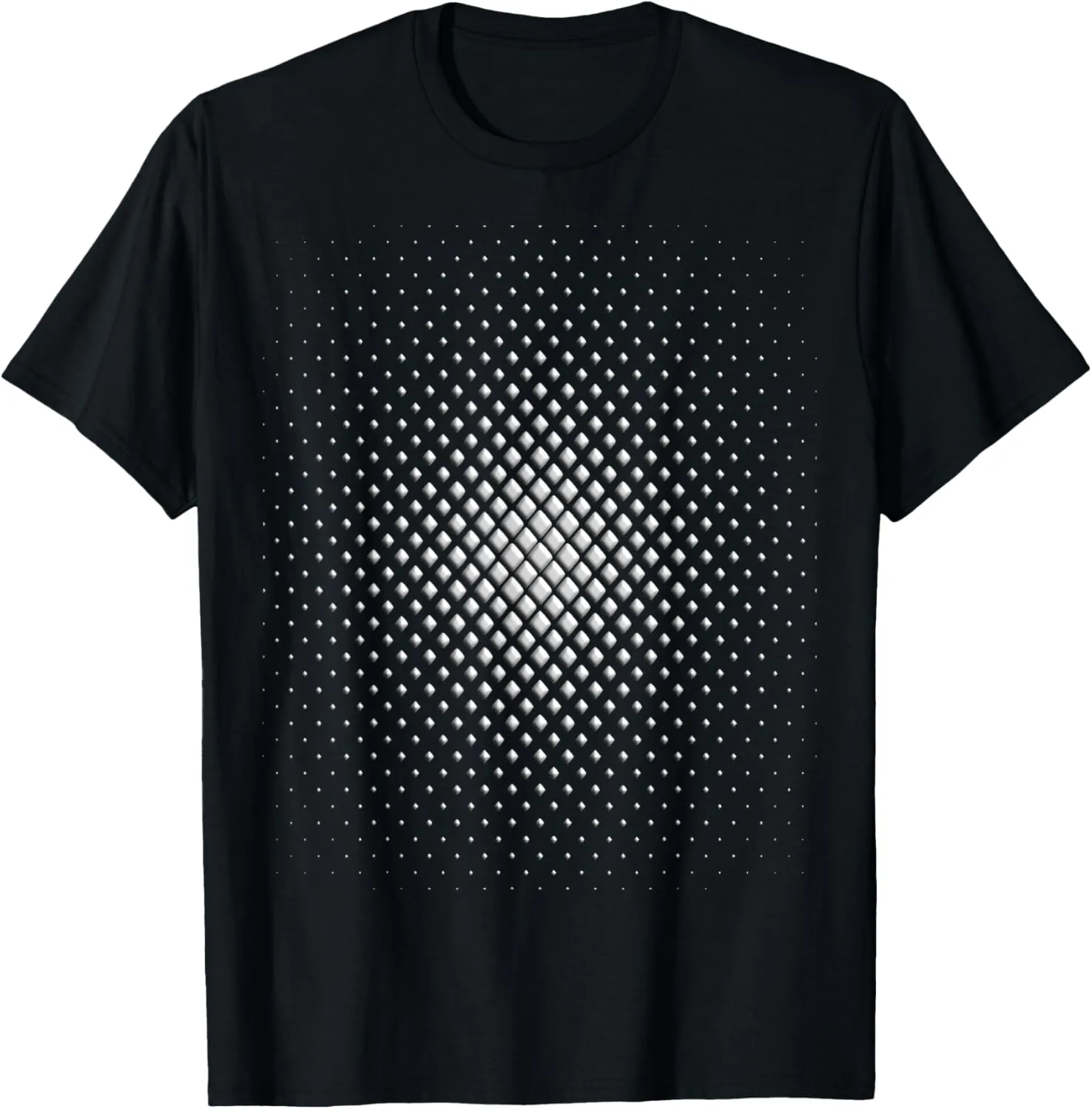 Geometric abstract halftone dots gradient pattern design. T-Shirt