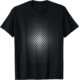 Geometric abstract halftone dots gradient pattern design. T-Shirt