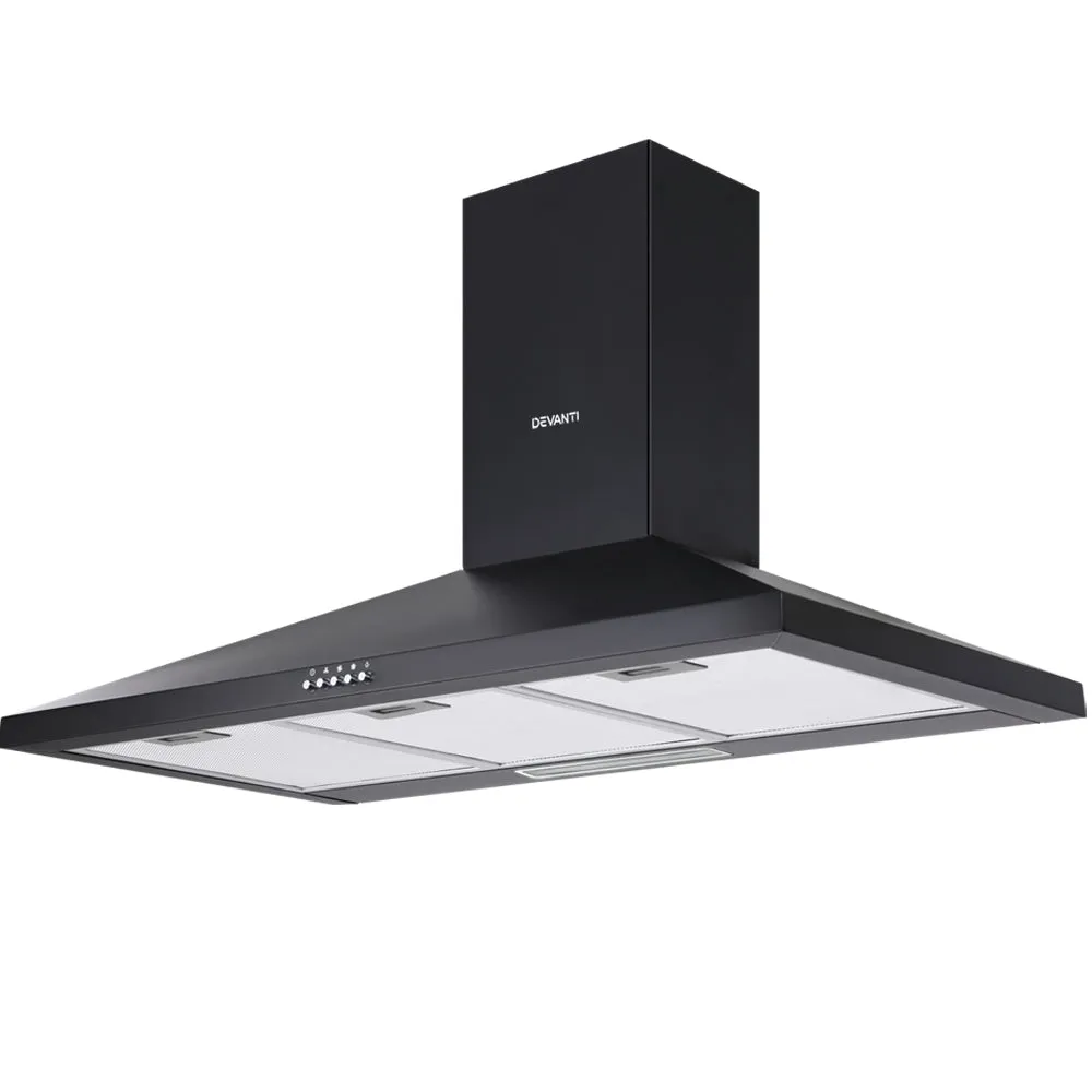 High Suction 900mm Range Hood, LED Light, 3-Speed Devanti