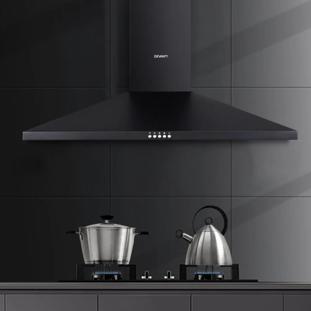 High Suction 900mm Range Hood, LED Light, 3-Speed Devanti