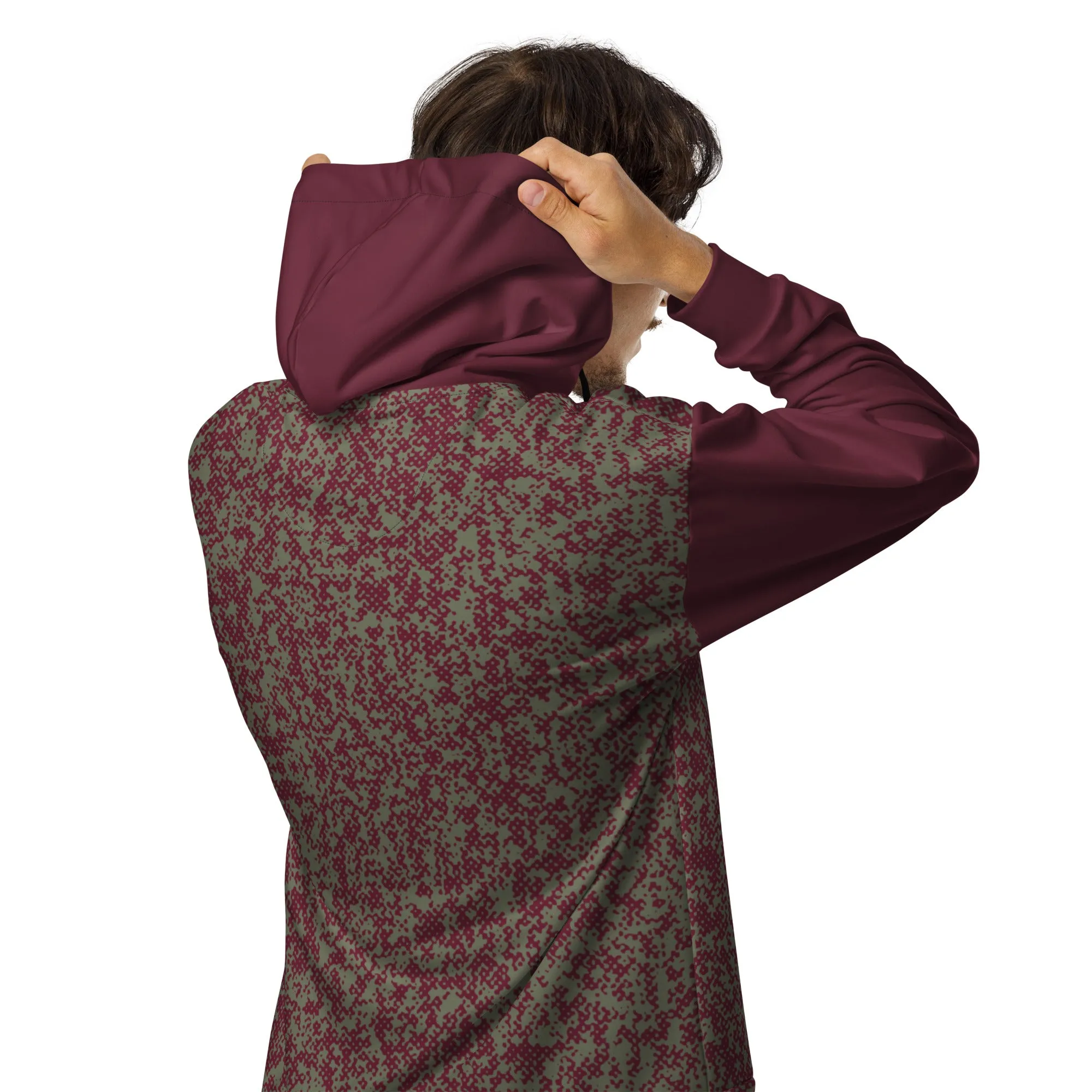 Humble Sportswear™ Men's Burgundy Active Zip Hoodie