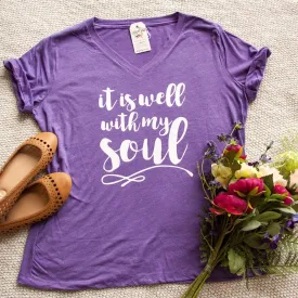 It is Well With My Soul Relaxed Ladies Vneck