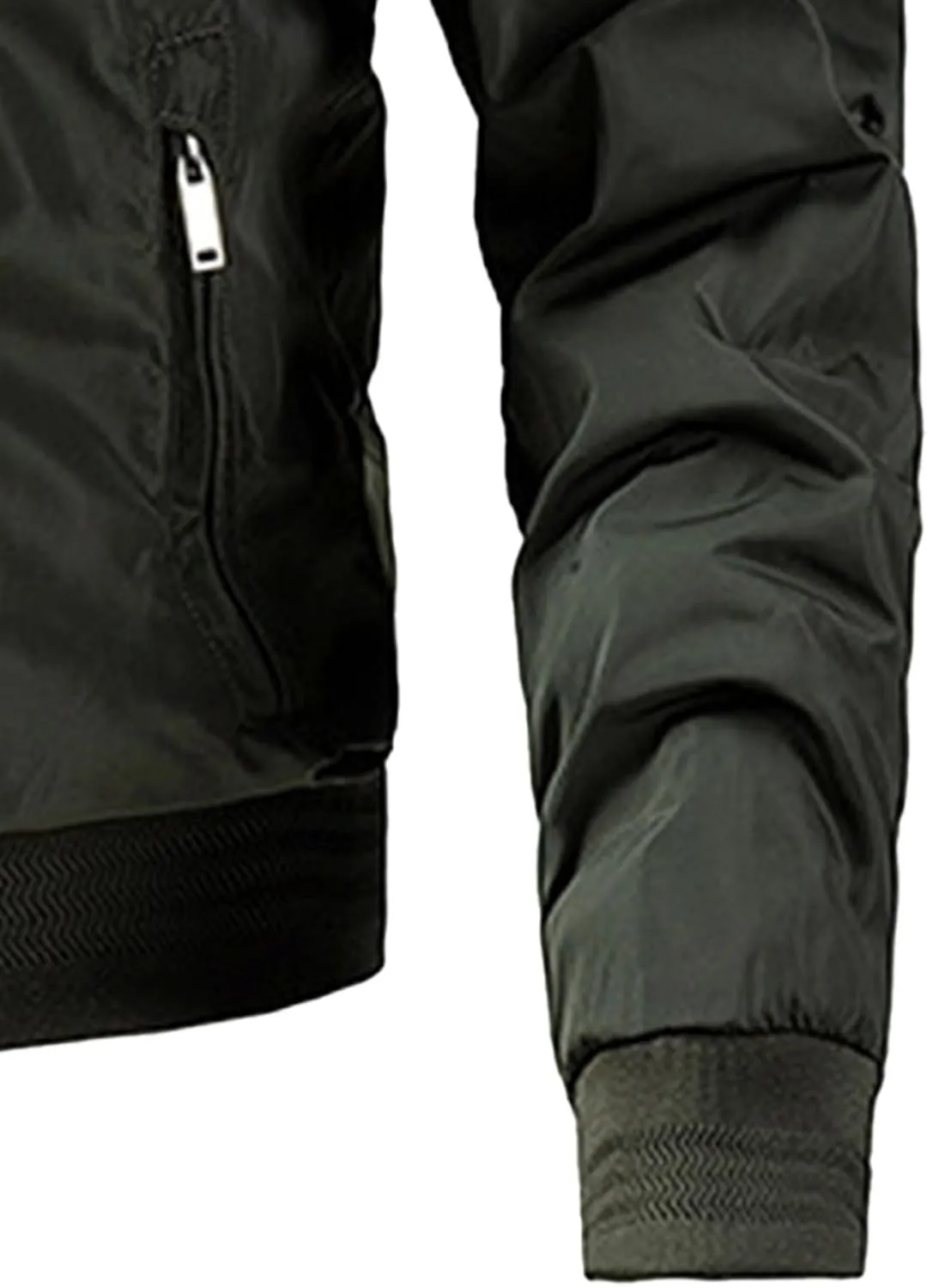 JEsilunmaMY Men's Outdoor Cotton Bomber Jacket Full Zip Windproof Windbreaker Military Jackets Warm Winter Padded Coats