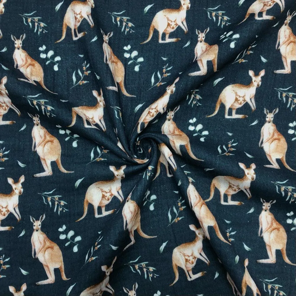 Kangaroos Double Gauze Fabric