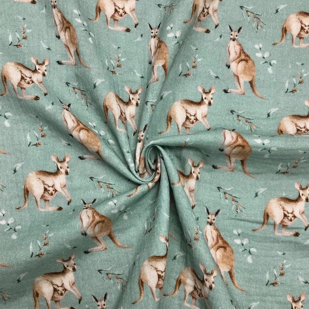 Kangaroos Double Gauze Fabric