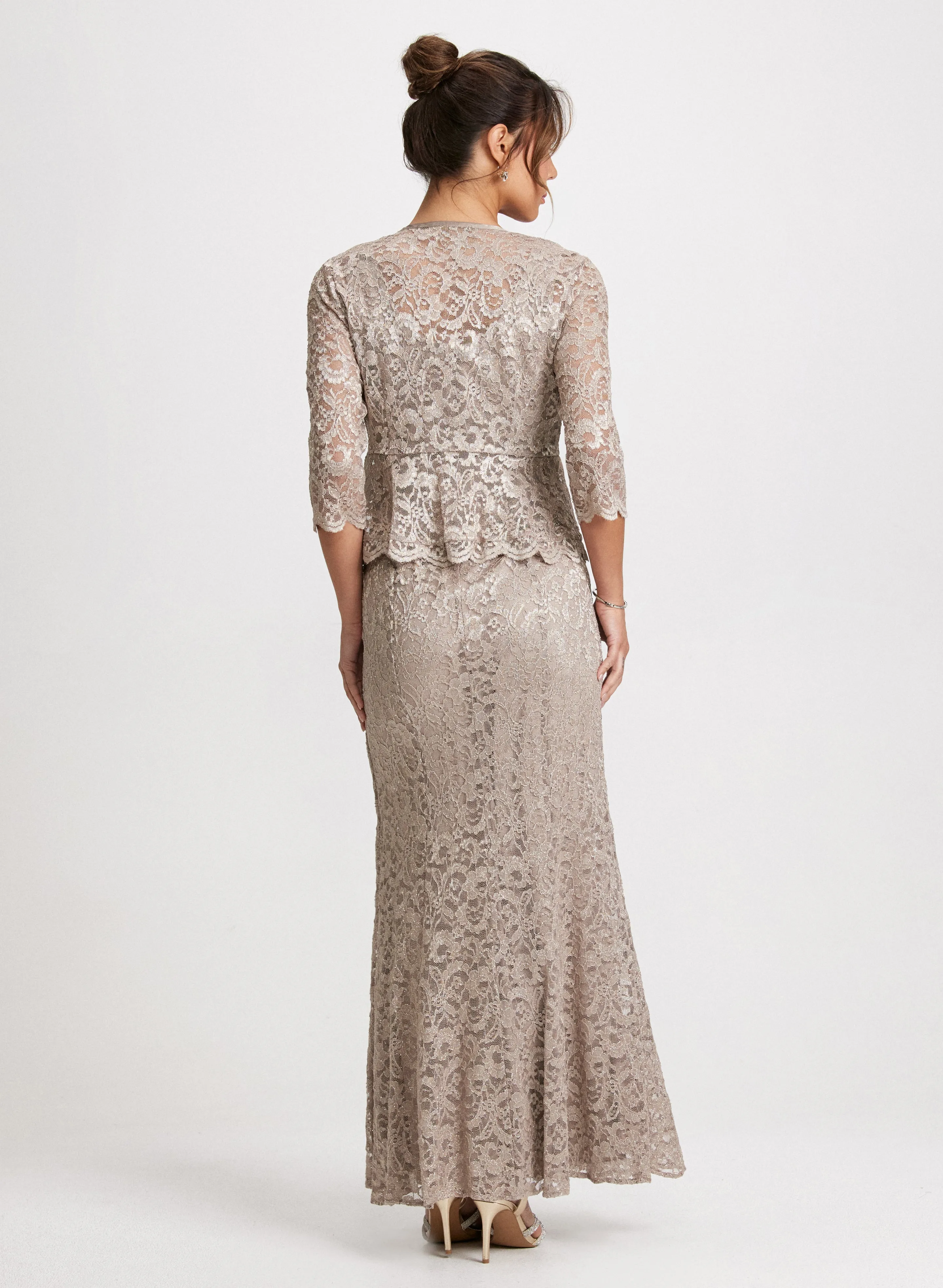 Lace Jacket & Long Dress Set