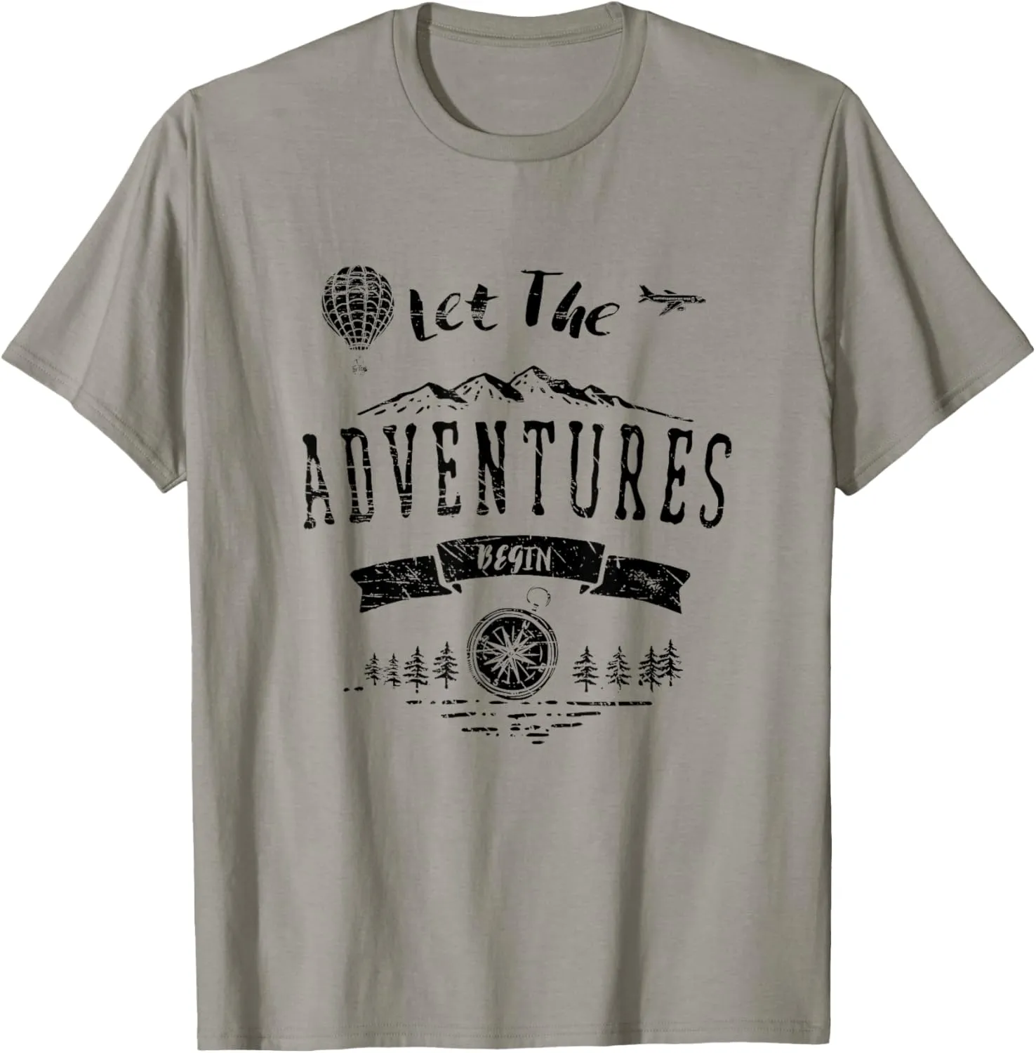 Let The Adventures Begin T Shirt Travel The World Design