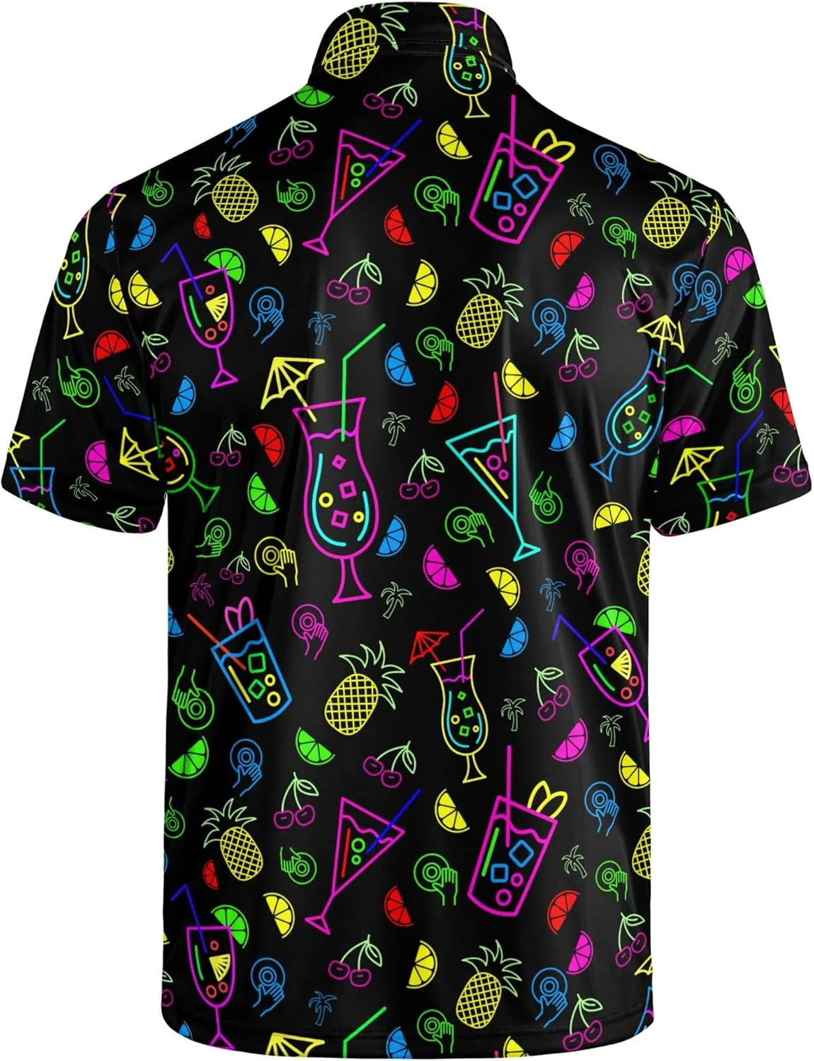 Mens Polo Shirt Retro 80s 90s Golf Tennis Sport T-ShirtSoft Breathable Elastic Fabric Short Sleeve