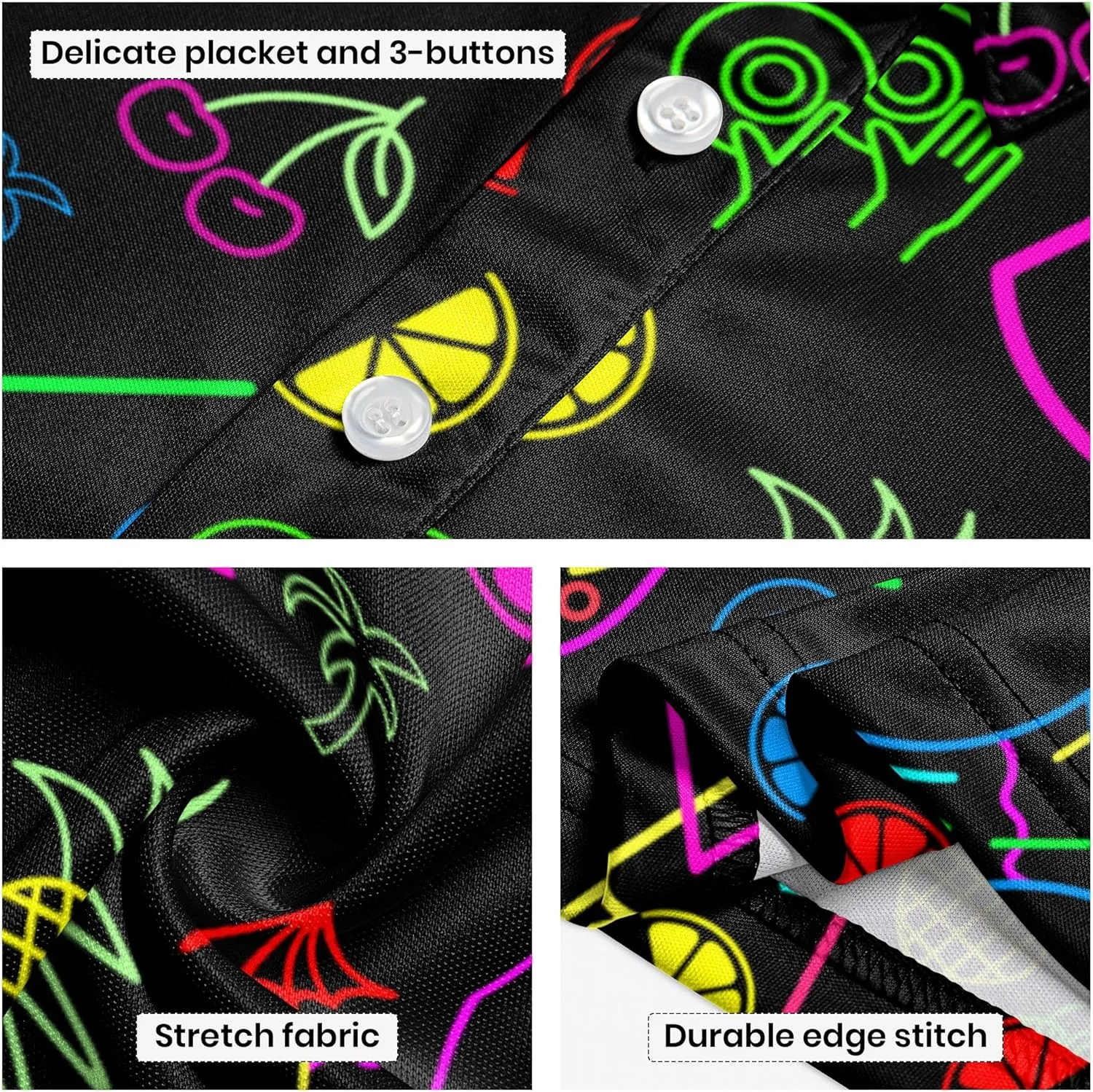 Mens Polo Shirt Retro 80s 90s Golf Tennis Sport T-ShirtSoft Breathable Elastic Fabric Short Sleeve