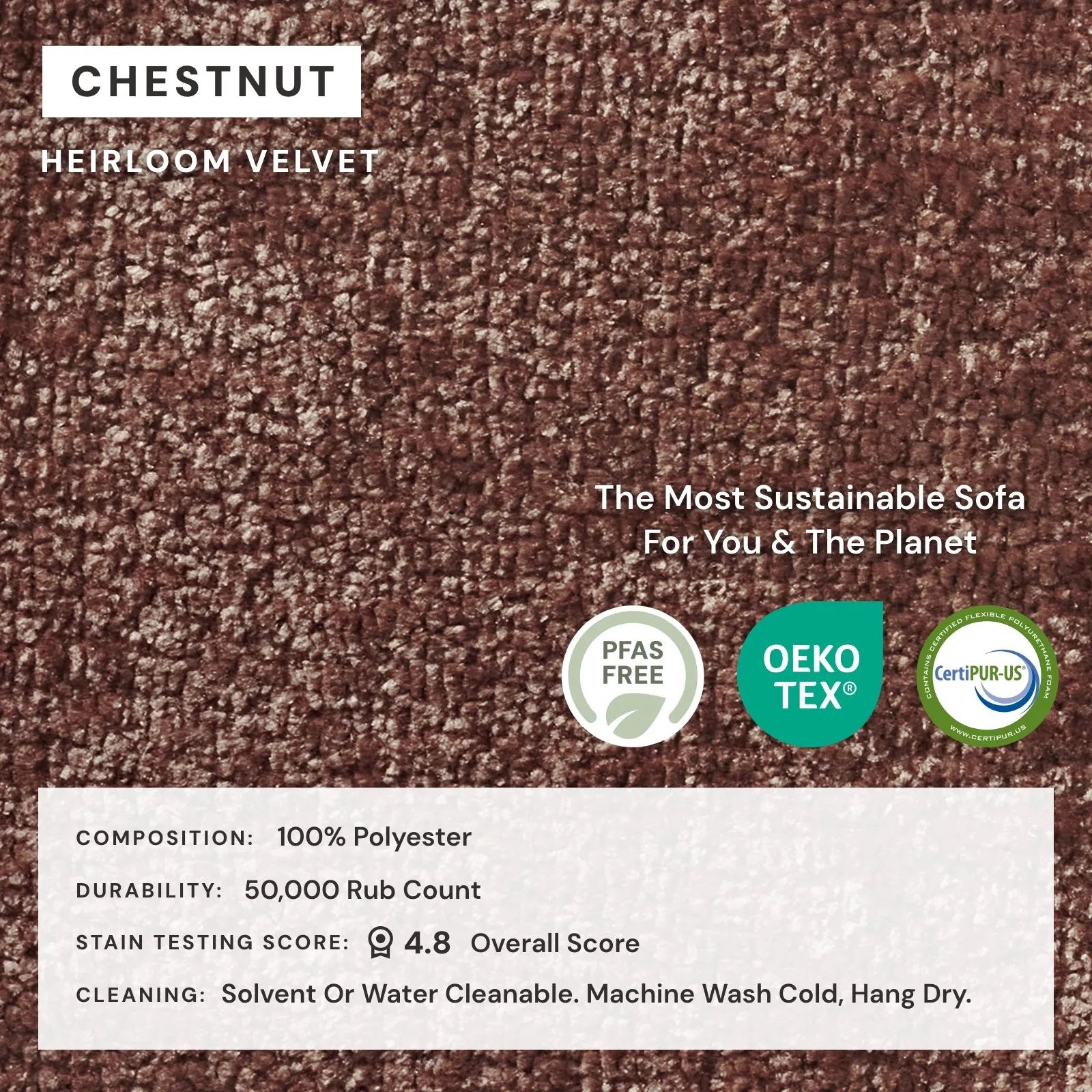 Modular Performance 6-Seater U-Sectional   Ottoman in Chestnut | Relaxed Blend