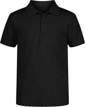 Nautica Boys' School Uniform Short Sleeve Polo Shirt, Button Closure, Moisture Wicking Performance Material