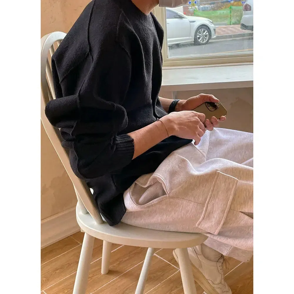 OH Relaxed Fit Detail Stitches Sweater