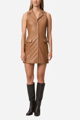 Paige Graciella Dress in Argan Oil Faux Leather
