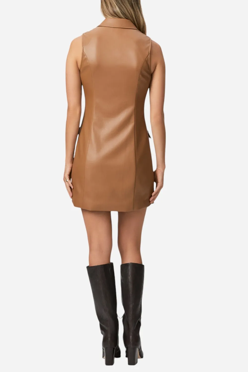 Paige Graciella Dress in Argan Oil Faux Leather