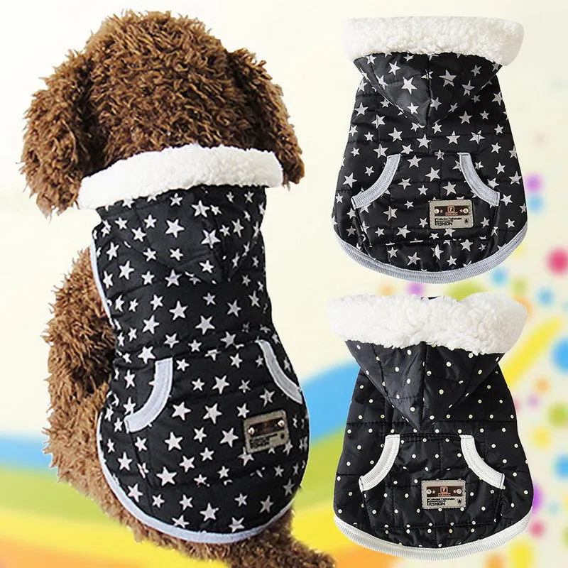 Pet Coat Design Star Soft Cotton Blend Winter Warm
