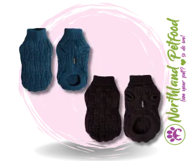 Pet One Icelandic Komfyknit Dog Coat / Blue / 35cm