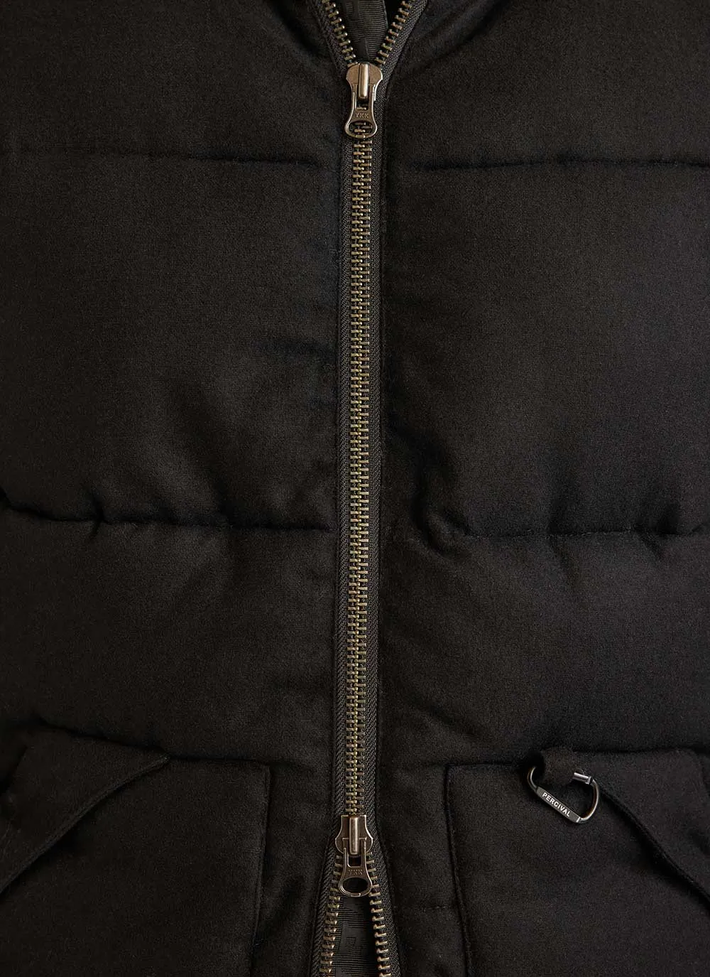 Puffer Jacket | Wool Melton | Black