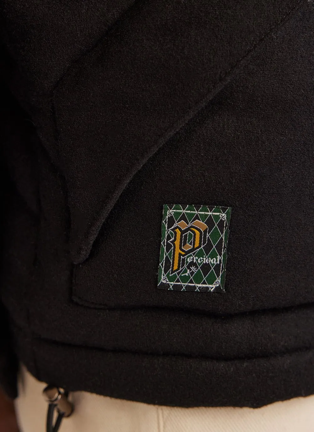 Puffer Jacket | Wool Melton | Black