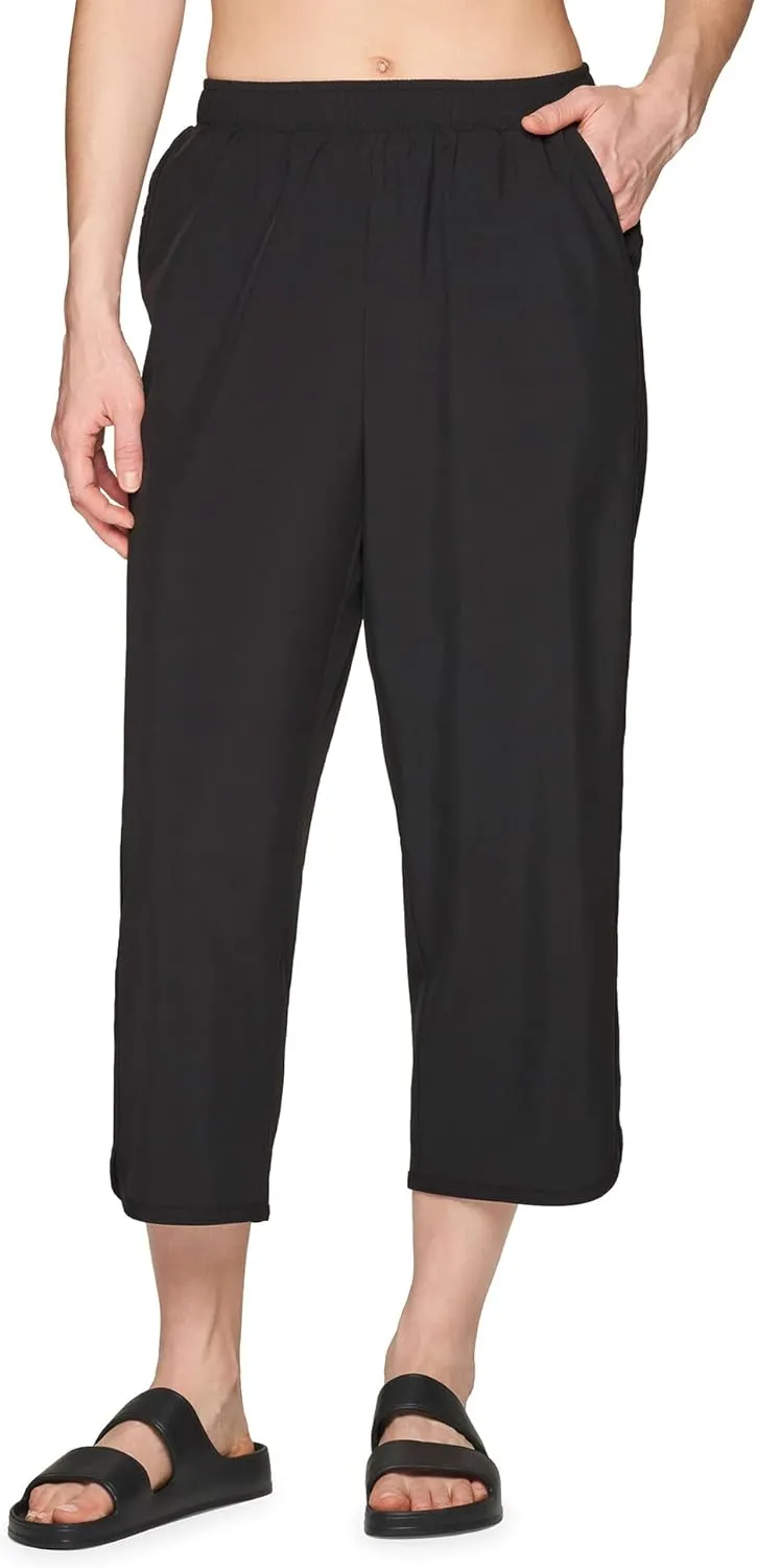 RBX Active Women's Relaxed Fit Lightweight Quick Drying Stretch Woven Pants with Pockets