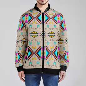 Rite of Passage Sand Zippered Collared Lightweight Jacket
