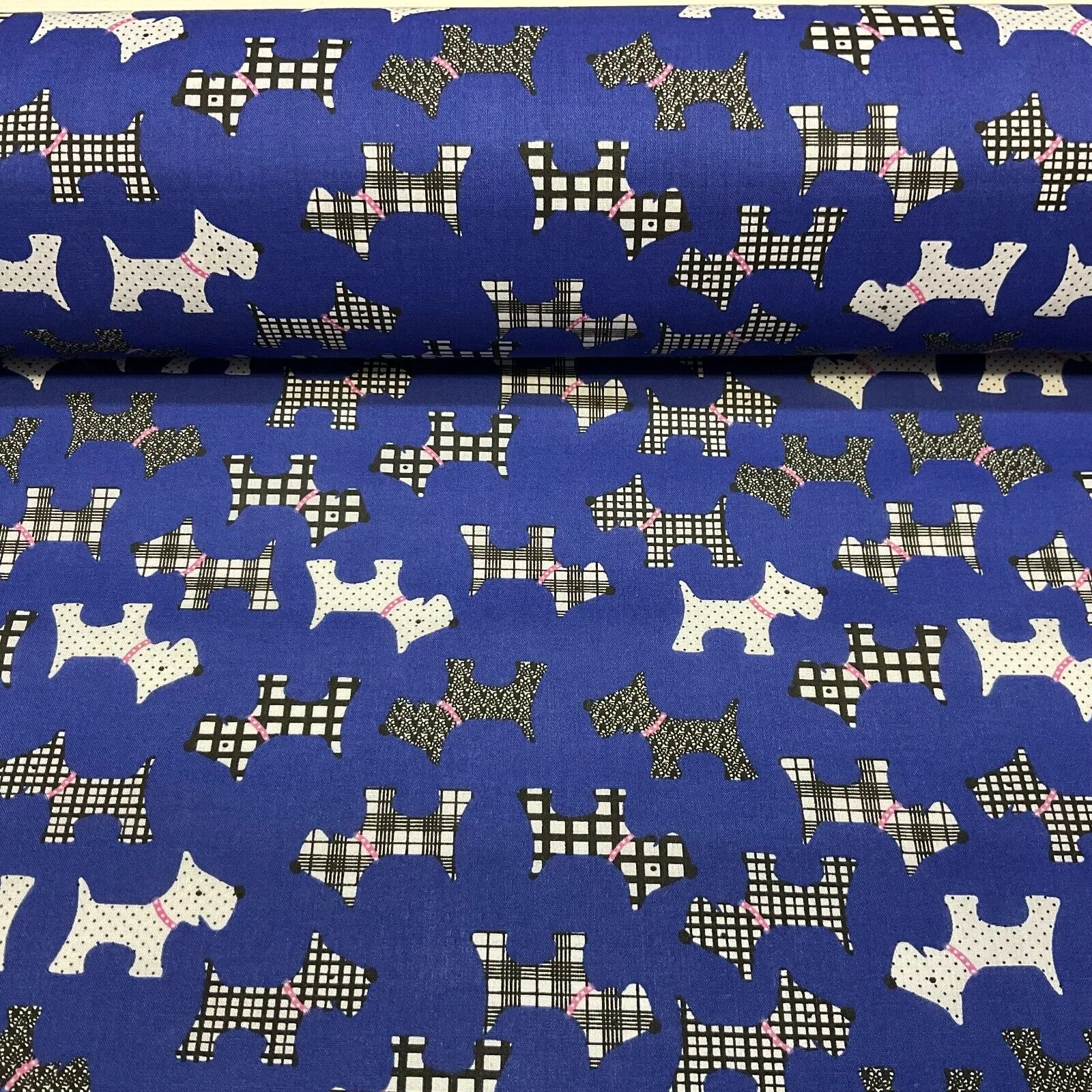 Scottie Dog Children's Poly cotton printed lightweight fabric M1640