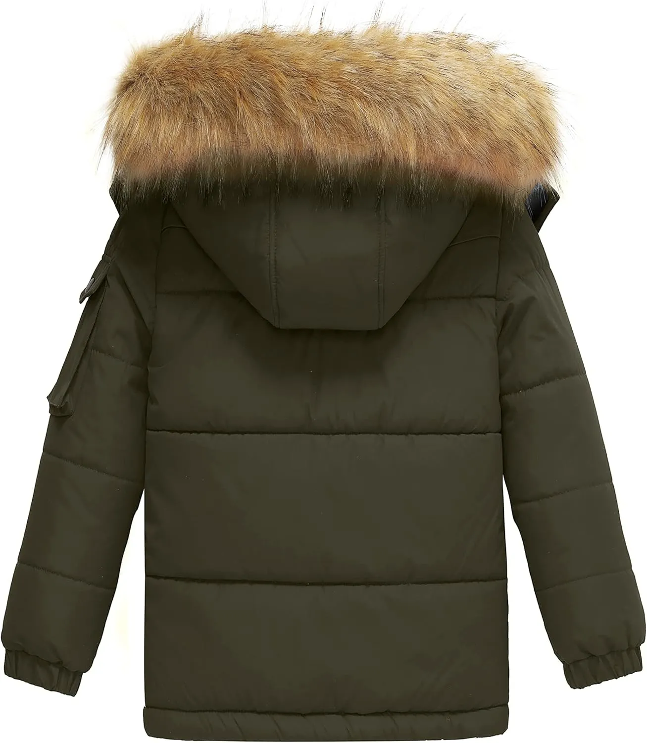Wantdo Boy's Warm Winter Coat Waterproof Thicken Puffer Jacket with Removable Fur Hood
